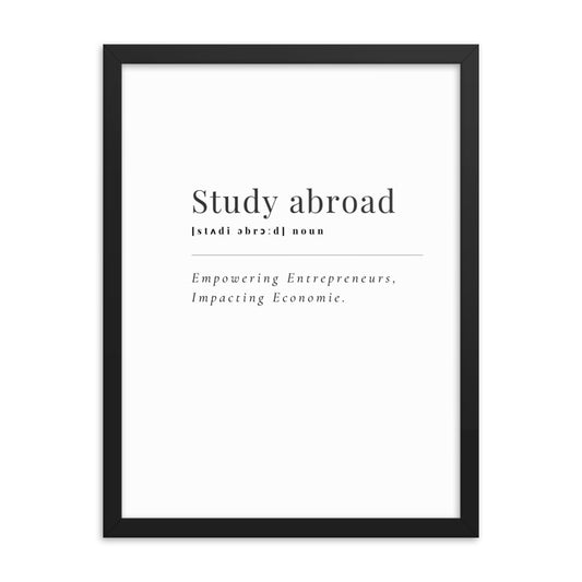 Framed poster Study Abroad