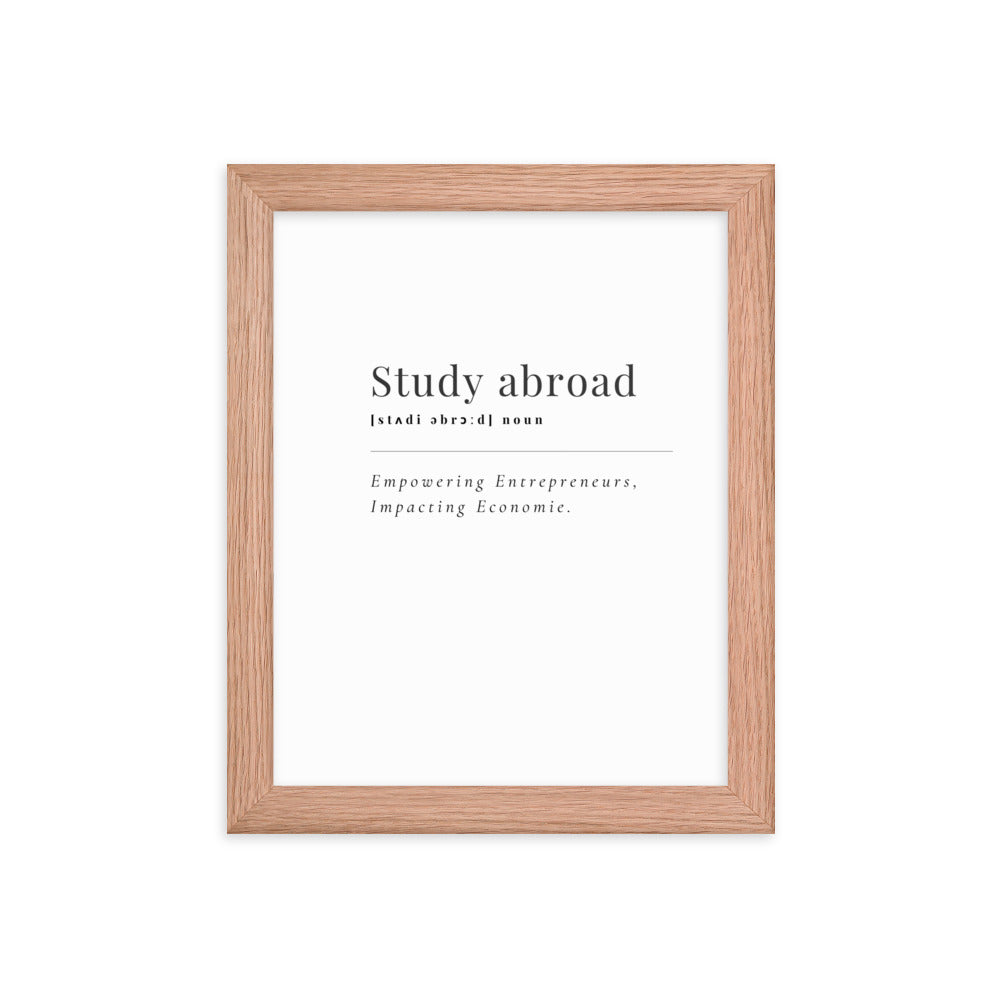 Framed poster Study Abroad