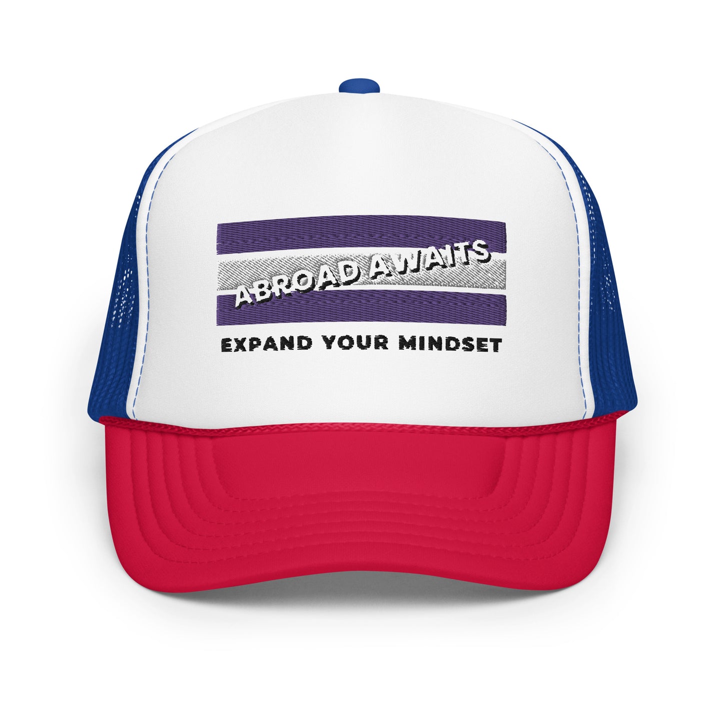 Foam trucker hat Abroad Awaits Expand Your Mindest