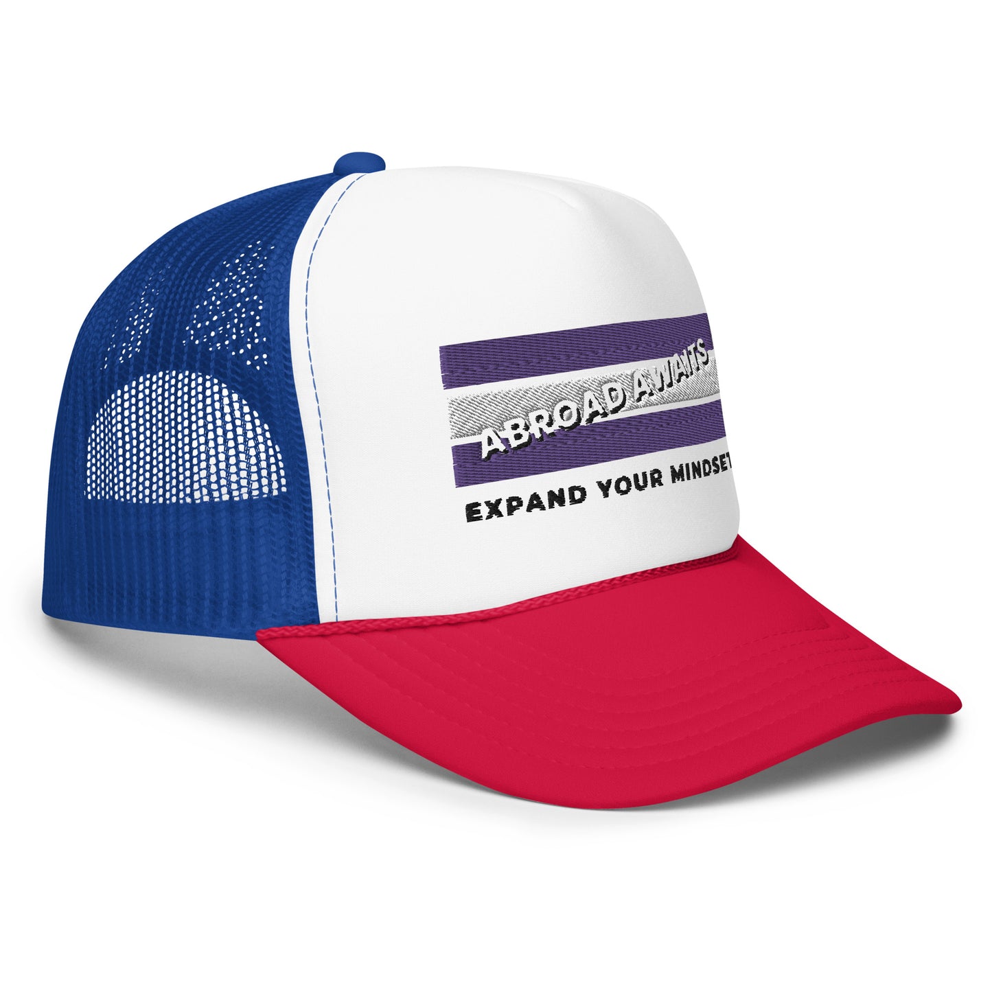 Foam trucker hat Abroad Awaits Expand Your Mindest