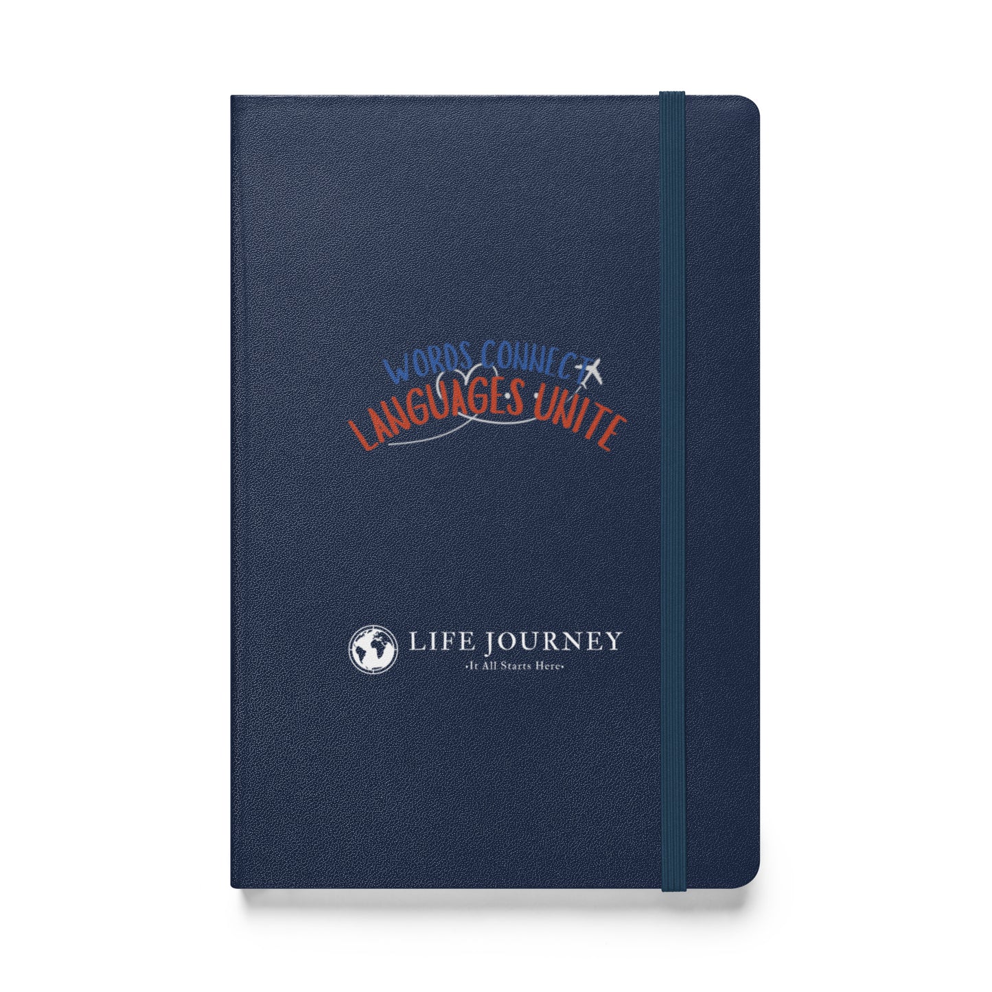 Hardcover bound notebook Words Connect Languages Unite