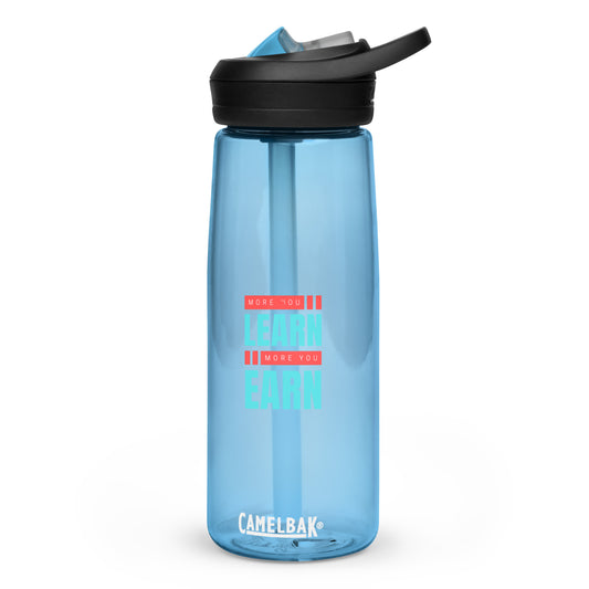 Sports water bottle More Your Learn More You Earn